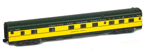 American Z Line ~ Z Scale ~ 6-6-4 Sleeper American Indian Lightweight Passenger Car ~ Chicago & North Western CNW ~ 73105-2