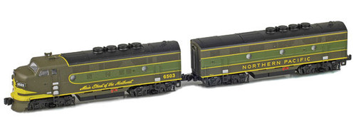 American Z Line ~ Z Scale ~ EMD F3 A-B Set ~ Northern Pacific NP #6503-6503B ~ DC Version ~ 62918-1
