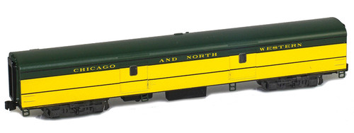 American Z Line ~ Z Scale ~ Baggage Lightweight Passenger Car ~ Chicago & North Western CNW ~ 73605-0