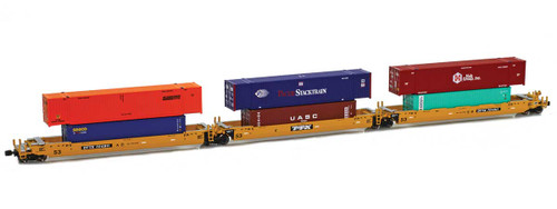 American Z Line ~ Z Scale ~ Gunderson MAXI-IV Intermodal ~ 6 Containers ~ TTX DTTX ~ 906552-3