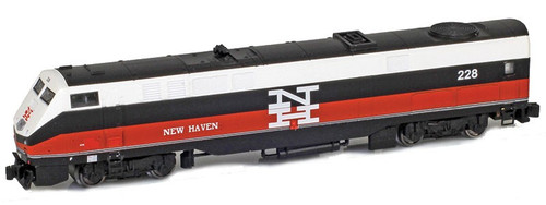 American Z Line ~ Z Scale ~ GE P42 Genesis ~ New Haven NH #229 ~ DC Version ~ 63503-2