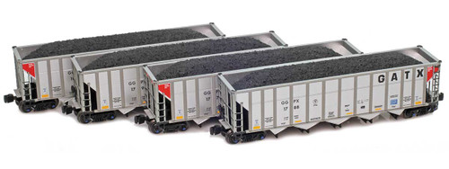 American Z Line ~ Z Scale ~ Autoflood III Hopper ~ 4-Pack ~ GATX ~ 915703-2