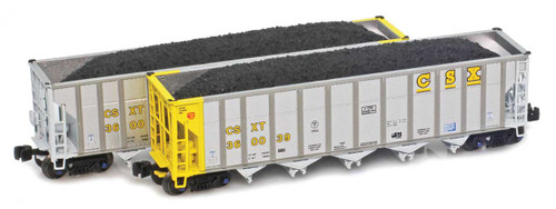American Z Line ~ Z Scale ~ Autoflood III Hopper ~ 2-Pack ~ CSX #360041 & #360037 ~ 905707-1