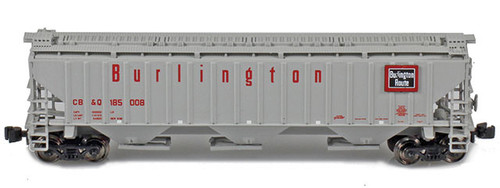American Z Line ~ Z Scale ~ PS-2 Covered Hopper ~ Chicago, Burlington, and Quincy CB&Q #185008 ~ 91930-1