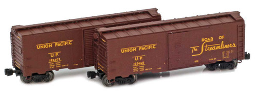 American Z Line ~ Z Scale ~ 40' Modified AAR Boxcar ~ 2-Pack ~ Union Pacific UP #192407 & #192660 ~ 915412-1