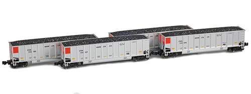American Z Line ~ Z Scale ~ BethGon II Coalporter ~ 4-Pack ~ Chicago & North Western CNW ~ 90110-3