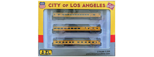 American Z Line ~ Z Scale ~ City of Los Angeles ~ 3-Car Expansion Pack ~ Union Pacific UP ~ 72401-3