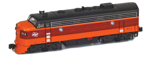 American Z Line ~ Z Scale ~ EMD F7A ~ Milwaukee Road MILW #71A ~ DC Version ~ 63005-2