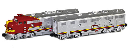 American Z Line ~ Z Scale ~ EMD F7 A-B Set ~ Santa Fe ATSF #300C ~ DC Version ~ 63001-12-SET