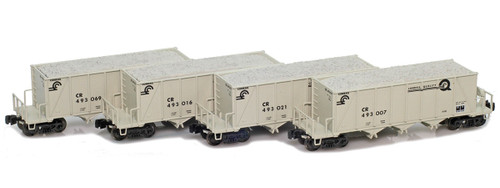 American Z Line ~ Z Scale ~ Ortner 40' Hopper ~ 4-Car Set ~ Conrail CR ~ 905312-1