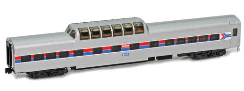 American Z Line ~ Z Scale ~ Dome Lightweight Passenger Car ~ Amtrak AMTK #9472 ~ 73450-2