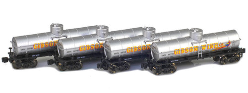 American Z Line ~ Z Scale ~ 1917 General American 8,000 Gallon Tank Car ~ 4-Pack ~ GATX ~ 905004-1