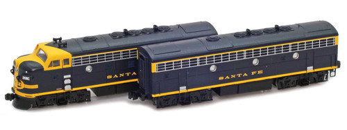 American Z Line ~ Z Scale ~ EMD F7 A-B ~ Santa Fe ATSF #208C & #203B ~ DC Version ~ 63020-1
