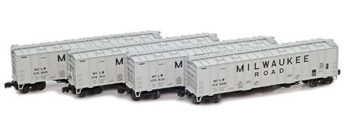 American Z Line ~ Z Scale ~ Airslide Hopper ~ 4-Car Set ~ Milwaukee Road MILW ~ 906007-1
