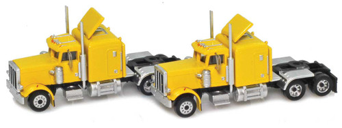 American Z Line ~ Z Scale ~ Yellow Hood Truck with Crew Cab 2 pack ~ 96006
