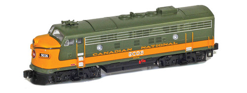 American Z Line ~ Z Scale ~ EMD F7A ~ Canadian National CN #9036 ~ DC Version ~ 63010-2