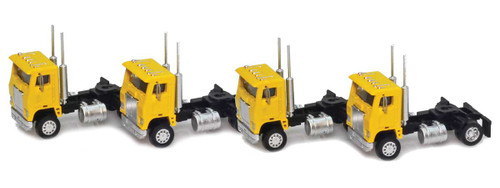 American Z Line ~ Z Scale ~ Yellow Cab-Over Truck 4 pack ~ 96126
