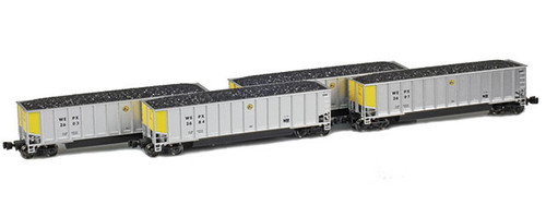 American Z Line ~ Z Scale ~ BethGon II Coalporter ~ 4-Pack ~ Wisconsin Electric WEPX ~ 90115-1