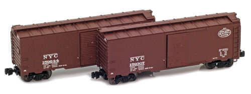 American Z Line ~ Z Scale ~ 40' Modified AAR Boxcar ~ 2-Car Set ~ New York Central NYC #159244 & #159307 ~ 915407-1