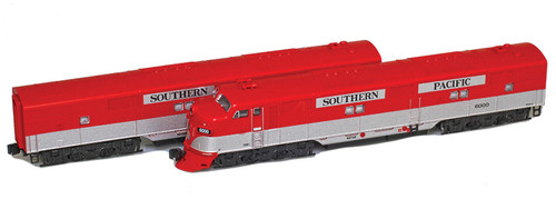 American Z Line ~ Z Scale ~ EMD E7 A-B Set ~ Southern Pacific SP #6001 & #6000C ~ DC Version ~ 64601-2