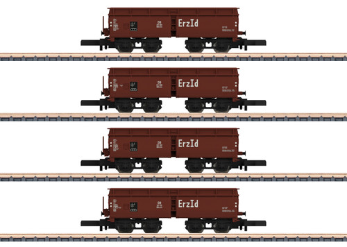 Märklin ~ Z Scale ~ Type OOtz 44 Open Hopper Car Set ~ DB ~ 4 Cars ~ 82710