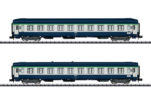 Trix ~ N Scale ~ Orient Express Type B9c9x Sleeping Car Set ~ SNCF ~ 2 Cars ~ 15373