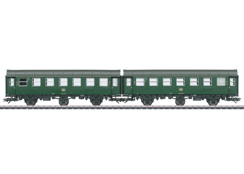 Märklin ~ HO Scale ~ AC 3-Rail ~ Type B3yge Rebuild Passenger Car Pair ~ DB ~ 2nd Class ~ LED Interior Lighting ~ 43186