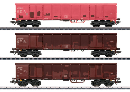 Märklin ~ HO Scale ~ AC 3-Rail ~ Type Eanos-x High-Side Gondola Set ~ DB AG ~ 3 Cars ~ 47188