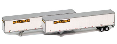 American Z Line ~ Z Scale ~ JB HUNT 53' Trailers ~ 2-Pack ~ 954004-1