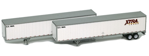 American Z Line ~ Z Scale ~ Xtra Intermodal – US Mail 53' Trailers ~ 2-Pack ~ 954006-1