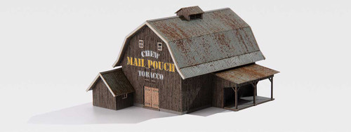Archistories ~ Z Scale ~ Gambrel Barn ~ Dark Brown Kit ~ 109221