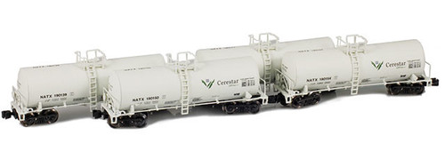 American Z Line ~ Z Scale ~ 17,600 Gallon Tank Car ~ 4-Pack ~ NATX ~ 903815-1