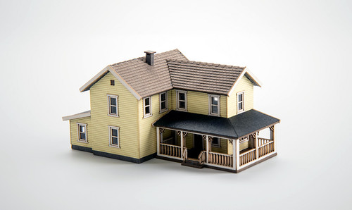 Archistories ~ Z Scale ~ Turn of The Century House ~ Light Yellow Kit ~ 408191