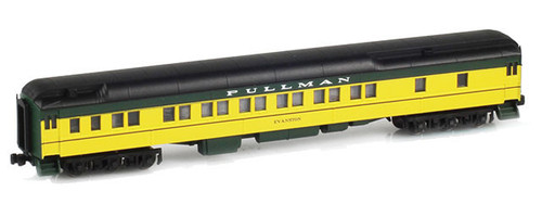 American Z Line ~ Z Scale ~ 12-1 Pullman Sleeper Evanston ~ Chicago & North Western CNW ~ 71005-1