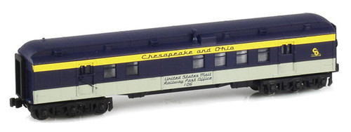 American Z Line ~ Z Scale ~ AF268-Z10A RPO Railway Post Office ~ Chesapeake & Ohio C&O #106 ~ 71945-2