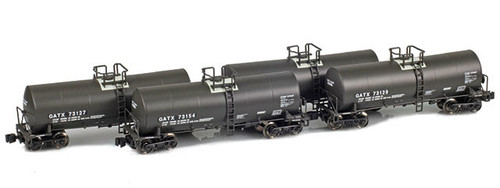 American Z Line ~ Z Scale ~ 17,600 Gallon Tank Car ~ 4-Pack ~ GATX ~ 903811-1