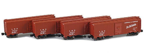 American Z Line ~ Z Scale ~ 40' AAR Boxcar ~ 4-Car Set ~ Louisville & Nashville L&N ~ 914307-1