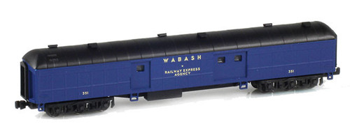 American Z Line ~ Z Scale ~ Baggage Car ~ Wabash WAB ~ 71611-2