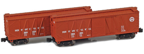 American Z Line ~ Z Scale ~ 40' Outside Braced Boxcar ~ 2-Car Set ~ Pennsylvania PRR #564279 & #564287 ~ 903175-1