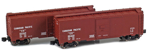 American Z Line ~ Z Scale ~ 40' AAR Boxcar ~ 2-Car Set ~ Canadian Pacific CP #221235 & #221269 ~ 904374-1