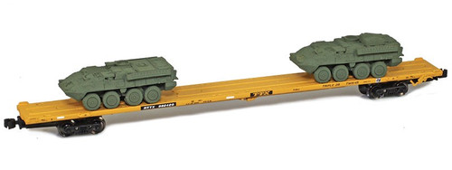 American Z Line ~ Z Scale ~ 89' Flat Car ~ 1x M1126 & M1134 ~ TTX #992420 ~ 911010-5O