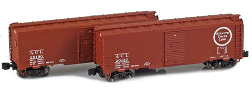 American Z Line ~ Z Scale ~ 40' AAR Boxcar ~ 2-Car Set ~ Atlantic Coast Line ACL #20187 & #20190 ~ 904371-1
