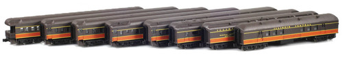 American Z Line ~ Z Scale ~ Heavyweight Passenger Car Set ~ 8 Cars ~ Illinois Central IC #804 ~ 70020-Panama