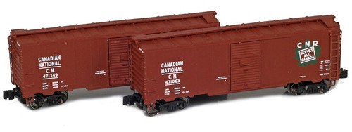 American Z Line ~ Z Scale ~ 40' AAR Boxcar ~ 2-Car Set ~ Canadian National CN #471003 & #471349 ~ 904373-1