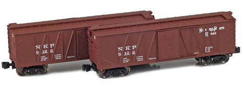 American Z Line ~ Z Scale ~ 40' Outside Braced Boxcar ~ 2-Car Set ~ Nickel Plate Road NKP #8102 & #8122 ~ 903176-1