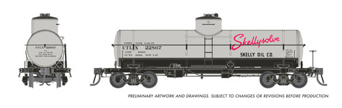 Rapido ~ HO Scale ~ Union X-3 8,000 Gal Tank Car ~ Skellysolve UTLX #20997 ~ Original Scheme ~ 159101-20997