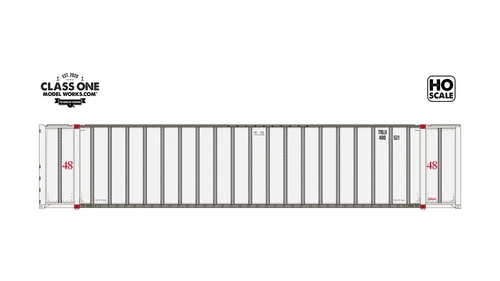 Class One Model Works ~ HO Scale ~ Monon 48' Exterior Post Container ~ Transamerica Leasing APLU #482412 ~ CT00327