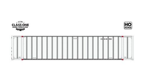 Class One Model Works ~ HO Scale ~ Hyundai 48' Exterior Post Containers ~ 2-Pack ~ CSX CSXU #686352 / #686359 ~ CT00233
