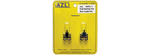 American Z Line ~ Z Scale ~ Roller Bearing Freight Trucks ~ 8mm Coupler Arm ~ 2-Pack ~ 90001-1