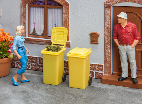 Pola G ~ G Scale ~ 2 Trash Bins ~ Yellow ~ 333225